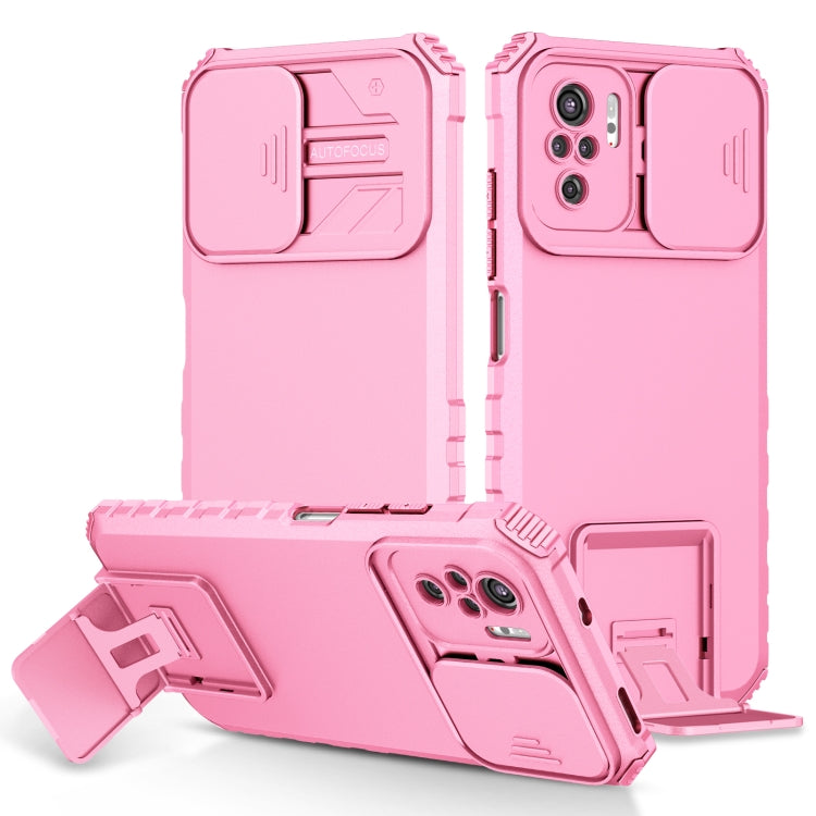 Stereoscopic Holder Sliding Camshield Phone Case, For Xiaomi Redmi Note 10 4G, For Xiaomi Redmi Note 10 Pro Global, For Xiaomi Redmi Note 10 5G