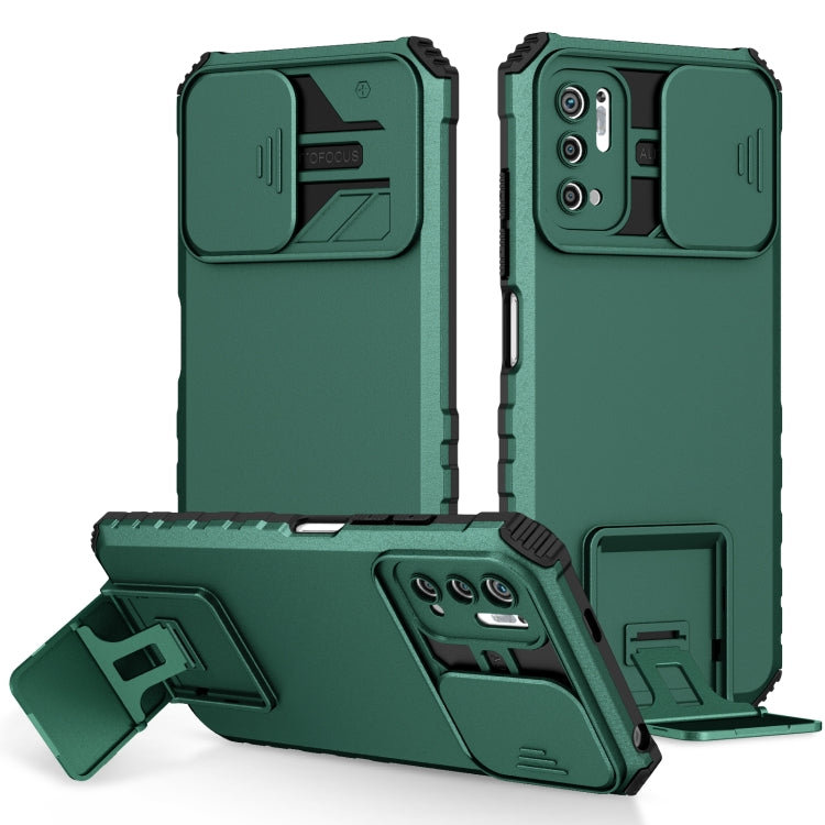 Stereoscopic Holder Sliding Camshield Phone Case, For Xiaomi Redmi Note 10 4G, For Xiaomi Redmi Note 10 Pro Global, For Xiaomi Redmi Note 10 5G
