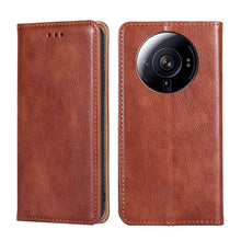 Load image into Gallery viewer, Gloss Oil Solid Color Magnetic Flip Leather Phone Case, For Xiaomi 12S Ultra, For Xiaomi Poco C40