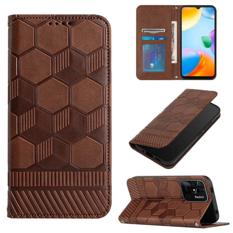 Football Texture Magnetic Leather Flip Phone Case, For Xiaomi Redmi 10C / 10 India, For Xiaomi Redmi 10A, For Xiaomi Redmi Note 11 Global 2022 / Note 11S 4G, For Xiaomi Redmi Note 11 Pro 5G / 4G Global 2022 / Note 11 Pro+ India                         ...