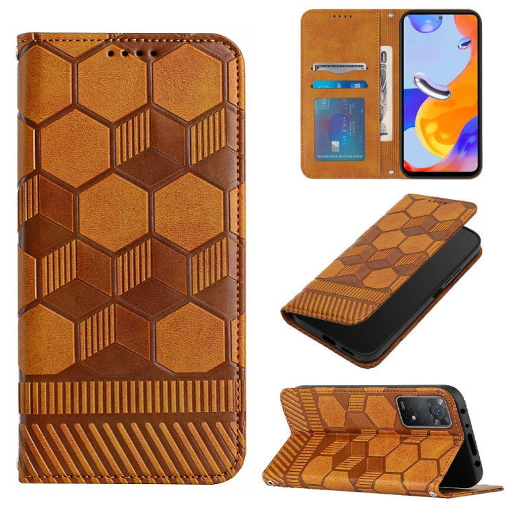 Football Texture Magnetic Leather Flip Phone Case, For Xiaomi Redmi 10C / 10 India, For Xiaomi Redmi 10A, For Xiaomi Redmi Note 11 Global 2022 / Note 11S 4G, For Xiaomi Redmi Note 11 Pro 5G / 4G Global 2022 / Note 11 Pro+ India                         ...