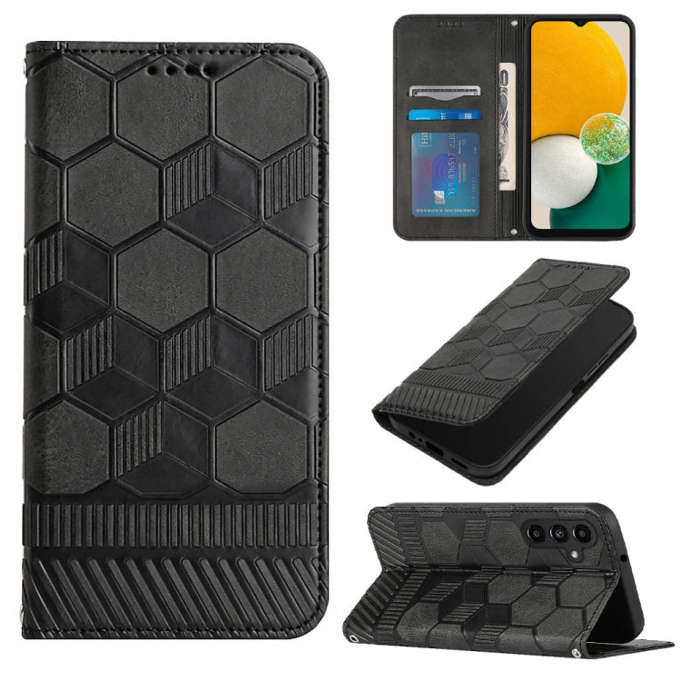 Football Texture Magnetic Leather Flip Phone Case, For Samsung Galaxy A03 164mm, For Samsung Galaxy A03s 164mm India, For Samsung Galaxy A03s 165.8mm US Version, For Samsung Galaxy A03s 166.5mm EU Version, For Samsung Galaxy A12 5G / M12 / F12         ...