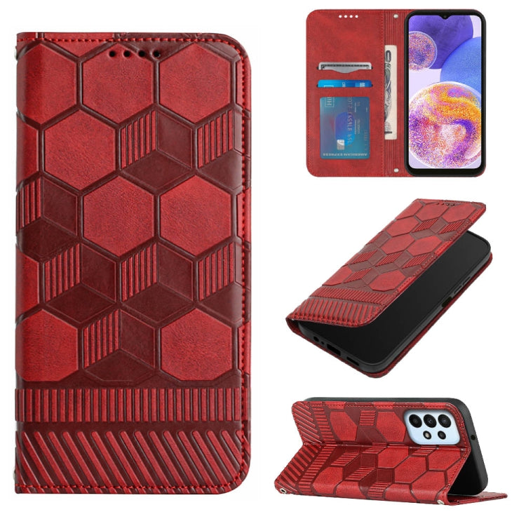 Football Texture Magnetic Leather Flip Phone Case, For Samsung Galaxy A03 164mm, For Samsung Galaxy A03s 164mm India, For Samsung Galaxy A03s 165.8mm US Version, For Samsung Galaxy A03s 166.5mm EU Version, For Samsung Galaxy A12 5G / M12 / F12         ...