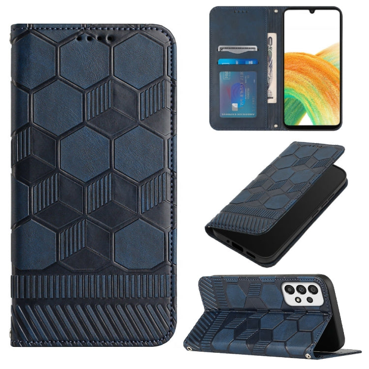 Football Texture Magnetic Leather Flip Phone Case, For Samsung Galaxy A03 164mm, For Samsung Galaxy A03s 164mm India, For Samsung Galaxy A03s 165.8mm US Version, For Samsung Galaxy A03s 166.5mm EU Version, For Samsung Galaxy A12 5G / M12 / F12         ...