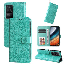 Load image into Gallery viewer, Embossed Sunflower Leather Phone Case, For Xiaomi Redmi K40S / Poco F4, For Xiaomi Redmi Note 11T Pro/Poco X4 GT, For Infinix Hot 12, For Infinix Hot 12 Play, For Infinix Smart 6