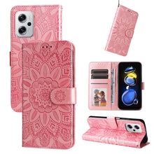Load image into Gallery viewer, Embossed Sunflower Leather Phone Case, For Xiaomi Redmi K40S / Poco F4, For Xiaomi Redmi Note 11T Pro/Poco X4 GT, For Infinix Hot 12, For Infinix Hot 12 Play, For Infinix Smart 6