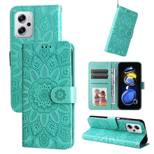 Load image into Gallery viewer, Embossed Sunflower Leather Phone Case, For Xiaomi Redmi K40S / Poco F4, For Xiaomi Redmi Note 11T Pro/Poco X4 GT, For Infinix Hot 12, For Infinix Hot 12 Play, For Infinix Smart 6