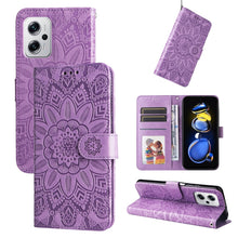 Load image into Gallery viewer, Embossed Sunflower Leather Phone Case, For Xiaomi Redmi K40S / Poco F4, For Xiaomi Redmi Note 11T Pro/Poco X4 GT, For Infinix Hot 12, For Infinix Hot 12 Play, For Infinix Smart 6