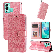 Load image into Gallery viewer, Embossed Sunflower Leather Phone Case, For Xiaomi Redmi K40S / Poco F4, For Xiaomi Redmi Note 11T Pro/Poco X4 GT, For Infinix Hot 12, For Infinix Hot 12 Play, For Infinix Smart 6