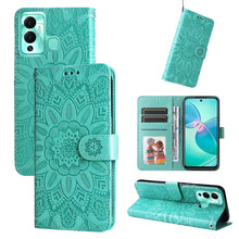Load image into Gallery viewer, Embossed Sunflower Leather Phone Case, For Xiaomi Redmi K40S / Poco F4, For Xiaomi Redmi Note 11T Pro/Poco X4 GT, For Infinix Hot 12, For Infinix Hot 12 Play, For Infinix Smart 6