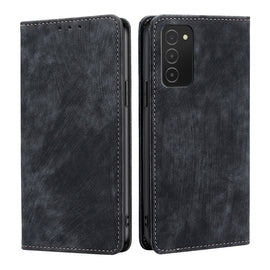 RFID Anti-theft Brush Magnetic Leather Phone Case, For Samsung Galaxy A03S US 165.85mm, For Samsung Galaxy A73 5G, For Samsung Galaxy M53 5G, For Samsung Galaxy S21 5G, For Samsung Galaxy S21 FE 5G, For Samsung Galaxy S21+ 5G, For Samsung Galaxy S22 5G...