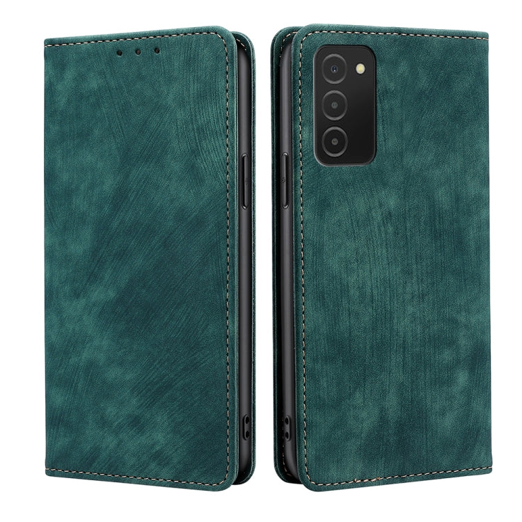 RFID Anti-theft Brush Magnetic Leather Phone Case, For Samsung Galaxy A03S US 165.85mm, For Samsung Galaxy A73 5G, For Samsung Galaxy M53 5G, For Samsung Galaxy S21 5G, For Samsung Galaxy S21 FE 5G, For Samsung Galaxy S21+ 5G, For Samsung Galaxy S22 5G...