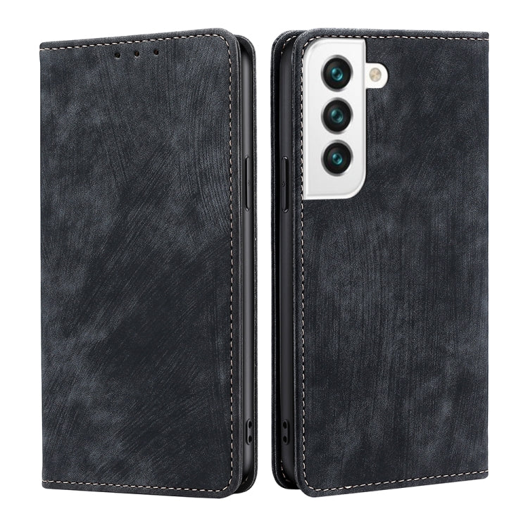RFID Anti-theft Brush Magnetic Leather Phone Case, For Samsung Galaxy A03S US 165.85mm, For Samsung Galaxy A73 5G, For Samsung Galaxy M53 5G, For Samsung Galaxy S21 5G, For Samsung Galaxy S21 FE 5G, For Samsung Galaxy S21+ 5G, For Samsung Galaxy S22 5G...