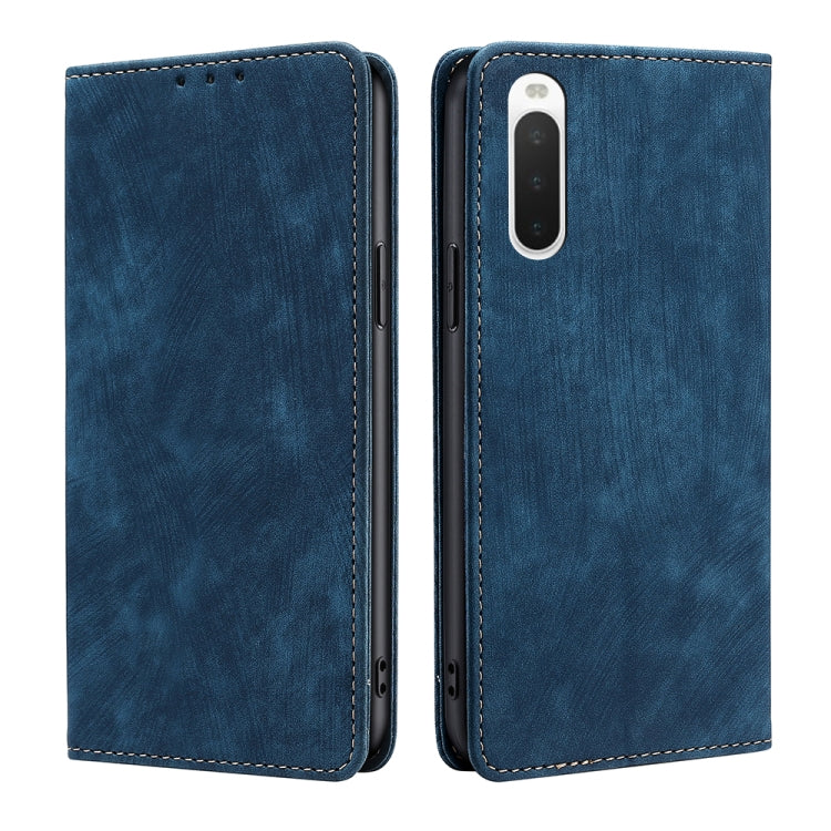 RFID Anti-theft Brush Magnetic Leather Phone Case, For Samsung Galaxy A03S US 165.85mm, For Samsung Galaxy A73 5G, For Samsung Galaxy M53 5G, For Samsung Galaxy S21 5G, For Samsung Galaxy S21 FE 5G, For Samsung Galaxy S21+ 5G, For Samsung Galaxy S22 5G...