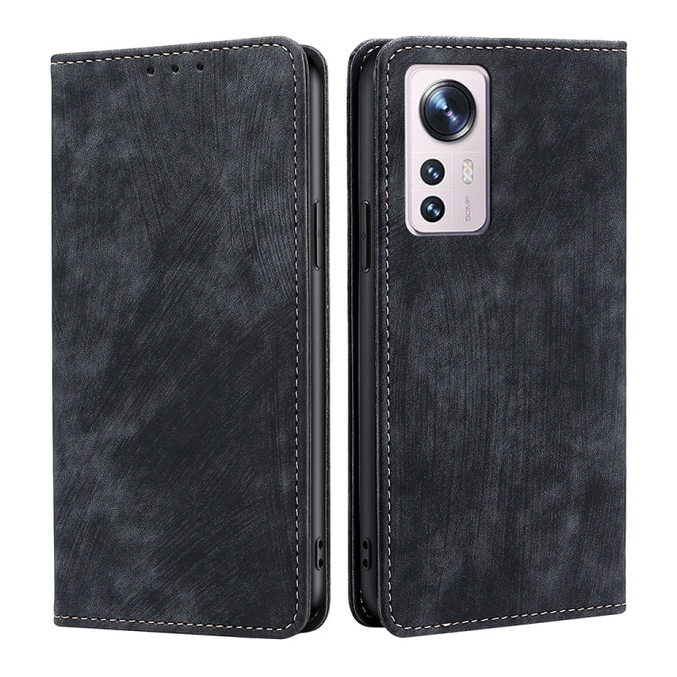 RFID Anti-theft Brush Magnetic Leather Phone Case, For Xiaomi Redmi K50/K50 Pro, For Xiaomi Redmi Note 11 5G/Poco M4 Pro 5G, For Xiaomi Redmi Note 10 JE  Japan, For Xiaomi 12, For Xiaomi 12S Ultra, For Xiaomi Poco C40, For Xiaomi Poco M4 5G            ...