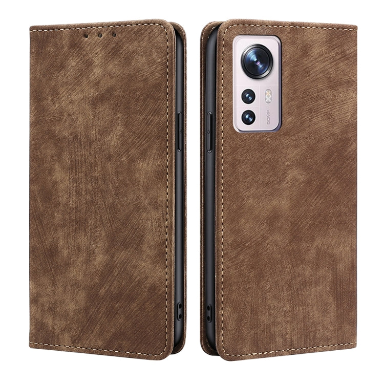 RFID Anti-theft Brush Magnetic Leather Phone Case, For Xiaomi Redmi K50/K50 Pro, For Xiaomi Redmi Note 11 5G/Poco M4 Pro 5G, For Xiaomi Redmi Note 10 JE  Japan, For Xiaomi 12, For Xiaomi 12S Ultra, For Xiaomi Poco C40, For Xiaomi Poco M4 5G            ...