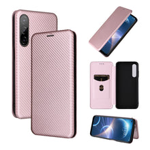 Load image into Gallery viewer, Carbon Fiber Texture Magnetic Flip Leather Phone Case, For HTC Desire 22 Pro, For Realme C30, For Nokia C21 Plus, For Xiaomi 12S Ultra
