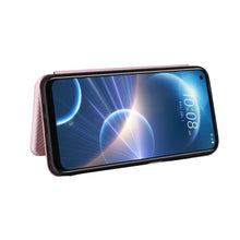 Load image into Gallery viewer, Carbon Fiber Texture Magnetic Flip Leather Phone Case, For HTC Desire 22 Pro, For Realme C30, For Nokia C21 Plus, For Xiaomi 12S Ultra