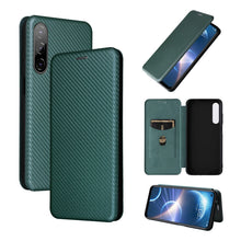 Load image into Gallery viewer, Carbon Fiber Texture Magnetic Flip Leather Phone Case, For HTC Desire 22 Pro, For Realme C30, For Nokia C21 Plus, For Xiaomi 12S Ultra