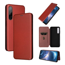 Load image into Gallery viewer, Carbon Fiber Texture Magnetic Flip Leather Phone Case, For HTC Desire 22 Pro, For Realme C30, For Nokia C21 Plus, For Xiaomi 12S Ultra