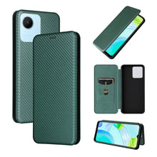 Load image into Gallery viewer, Carbon Fiber Texture Magnetic Flip Leather Phone Case, For HTC Desire 22 Pro, For Realme C30, For Nokia C21 Plus, For Xiaomi 12S Ultra