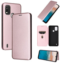 Load image into Gallery viewer, Carbon Fiber Texture Magnetic Flip Leather Phone Case, For HTC Desire 22 Pro, For Realme C30, For Nokia C21 Plus, For Xiaomi 12S Ultra