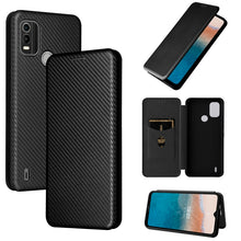 Load image into Gallery viewer, Carbon Fiber Texture Magnetic Flip Leather Phone Case, For HTC Desire 22 Pro, For Realme C30, For Nokia C21 Plus, For Xiaomi 12S Ultra