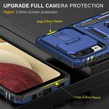 Load image into Gallery viewer, Armor PC + TPU Camera Shield Phone Case, For Samsung Galaxy A12 5G/4G / M12 / F12, For Xiaomi 12 Pro, For Samsung Galaxy A32 5G, For Samsung Galaxy A52 5G/4G, For Samsung Galaxy S21 5G, For Samsung Galaxy S21+ 5G, For Samsung Galaxy S21 Ultra 5G       ...