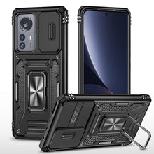 Load image into Gallery viewer, Armor PC + TPU Camera Shield Phone Case, For Samsung Galaxy A12 5G/4G / M12 / F12, For Xiaomi 12 Pro, For Samsung Galaxy A32 5G, For Samsung Galaxy A52 5G/4G, For Samsung Galaxy S21 5G, For Samsung Galaxy S21+ 5G, For Samsung Galaxy S21 Ultra 5G       ...