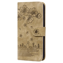 Load image into Gallery viewer, Cartoon Sakura Cat Embossed Leather Case, For iPhone XR, For iPhone XS Max, For iPhone SE 2022 / SE 2020 / 7 / 8, For iPhone 7 Plus / 8 Plus