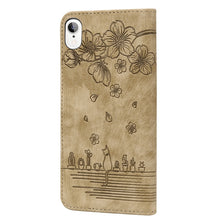 Load image into Gallery viewer, Cartoon Sakura Cat Embossed Leather Case, For iPhone XR, For iPhone XS Max, For iPhone SE 2022 / SE 2020 / 7 / 8, For iPhone 7 Plus / 8 Plus
