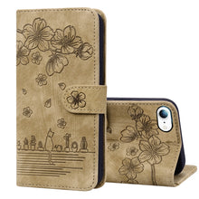 Load image into Gallery viewer, Cartoon Sakura Cat Embossed Leather Case, For iPhone XR, For iPhone XS Max, For iPhone SE 2022 / SE 2020 / 7 / 8, For iPhone 7 Plus / 8 Plus