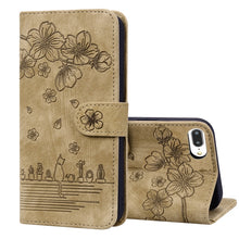 Load image into Gallery viewer, Cartoon Sakura Cat Embossed Leather Case, For iPhone XR, For iPhone XS Max, For iPhone SE 2022 / SE 2020 / 7 / 8, For iPhone 7 Plus / 8 Plus