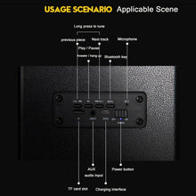 Load image into Gallery viewer, M5 Multifunctional Desktop Wooden Bluetooth Speaker Wireless Loudspeaker