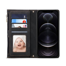Load image into Gallery viewer, Retro Frosted RFID Flip Leather Phone Case, For iPhone 14, For iPhone 14 Plus, For iPhone 14 Pro, For iPhone 14 Pro Max