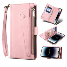 Load image into Gallery viewer, Retro Frosted RFID Flip Leather Phone Case, For iPhone 14, For iPhone 14 Plus, For iPhone 14 Pro, For iPhone 14 Pro Max