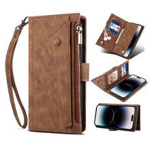 Load image into Gallery viewer, Retro Frosted RFID Flip Leather Phone Case, For iPhone 14, For iPhone 14 Plus, For iPhone 14 Pro, For iPhone 14 Pro Max