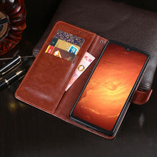 Load image into Gallery viewer, idewei Crazy Horse Texture Horizontal Flip Leather Case with Holder &amp; Card Slots &amp; Wallet, For Blackview BV9800 Pro, For Cubot P30, For Infinix S4, For Infinix Smart 3 Plus, For OPPO Realme 5i, For Galaxy S10e