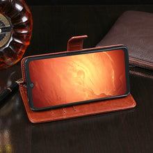 Load image into Gallery viewer, idewei Crazy Horse Texture Horizontal Flip Leather Case with Holder &amp; Card Slots &amp; Wallet, For Blackview BV9800 Pro, For Cubot P30, For Infinix S4, For Infinix Smart 3 Plus, For OPPO Realme 5i, For Galaxy S10e