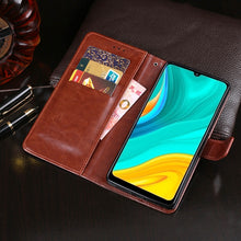 Load image into Gallery viewer, idewei Crazy Horse Texture Horizontal Flip Leather Case with Holder &amp; Card Slots &amp; Wallet, For Huawei Enjoy 10e, For Doogee X90, For OPPO Find X2, For Vivo IQOO 3, For Xiaomi Black Shark 3, For Huawei P40 Lite E