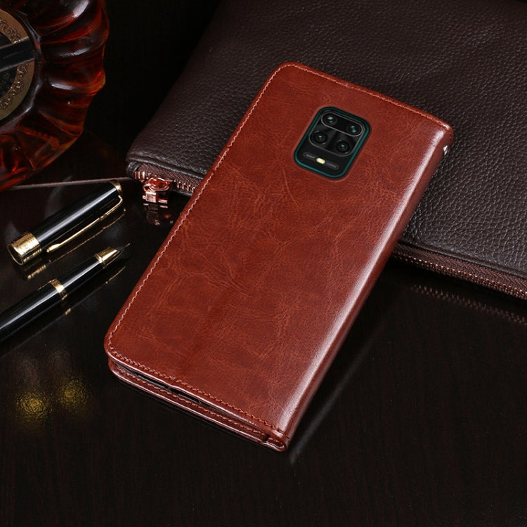idewei Crazy Horse Texture Horizontal Flip Leather Case with Holder & Card Slots & Wallet, For Xiaomi Redmi Note 9 Pro, For Xiaomi Redmi Note 9 Pro Max, For Galaxy A11, For Galaxy M31, For Sony Xperia 1 II, For Sony Xperia 10 II