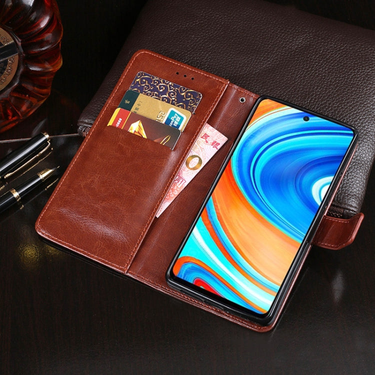 idewei Crazy Horse Texture Horizontal Flip Leather Case with Holder & Card Slots & Wallet, For Xiaomi Redmi Note 9 Pro, For Xiaomi Redmi Note 9 Pro Max, For Galaxy A11, For Galaxy M31, For Sony Xperia 1 II, For Sony Xperia 10 II