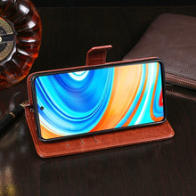 Load image into Gallery viewer, idewei Crazy Horse Texture Horizontal Flip Leather Case with Holder &amp; Card Slots &amp; Wallet, For Xiaomi Redmi Note 9 Pro, For Xiaomi Redmi Note 9 Pro Max, For Galaxy A11, For Galaxy M31, For Sony Xperia 1 II, For Sony Xperia 10 II