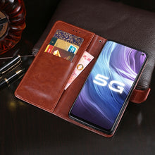 Load image into Gallery viewer, idewei Crazy Horse Texture Horizontal Flip Leather Case with Holder &amp; Card Slots &amp; Wallet, For Vivo Z6, For HTC Desire 19+, For Huawei P40, For Huawei P40 Pro, For OPPO Find X2 Pro, For Xiaomi Redmi Note 9S