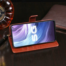 Load image into Gallery viewer, idewei Crazy Horse Texture Horizontal Flip Leather Case with Holder &amp; Card Slots &amp; Wallet, For Vivo Z6, For HTC Desire 19+, For Huawei P40, For Huawei P40 Pro, For OPPO Find X2 Pro, For Xiaomi Redmi Note 9S