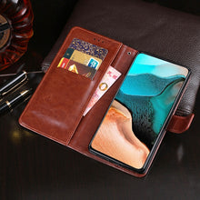 Load image into Gallery viewer, idewei Crazy Horse Texture Horizontal Flip Leather Case with Holder &amp; Card Slots &amp; Wallet, For Xiaomi Redmi K30 Pro