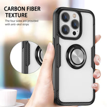 Load image into Gallery viewer, Shockproof Transparent TPU + Acrylic Protective Phone Case with Ring Holder, For iPhone 14 Pro, For iPhone 14 Max, For iPhone 14