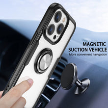 Load image into Gallery viewer, Shockproof Transparent TPU + Acrylic Protective Phone Case with Ring Holder, For iPhone 14 Pro, For iPhone 14 Max, For iPhone 14
