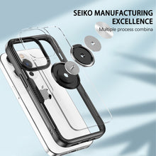 Load image into Gallery viewer, Shockproof Transparent TPU + Acrylic Protective Phone Case with Ring Holder, For iPhone 14 Pro, For iPhone 14 Max, For iPhone 14