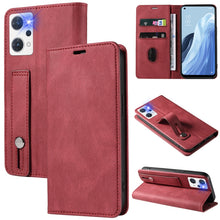 Load image into Gallery viewer, Wristband Magnetic Leather Phone Case, For OPPO Reno7 A, For Samsung Galaxy A33, For Samsung Galaxy S21 5G, For Samsung Galaxy S21 FE 5G, For Samsung Galaxy S21+ 5G, For Samsung Galaxy S21 Ultra 5G, For Samsung Galaxy S22 5G, For Samsung Galaxy S22+ 5G
